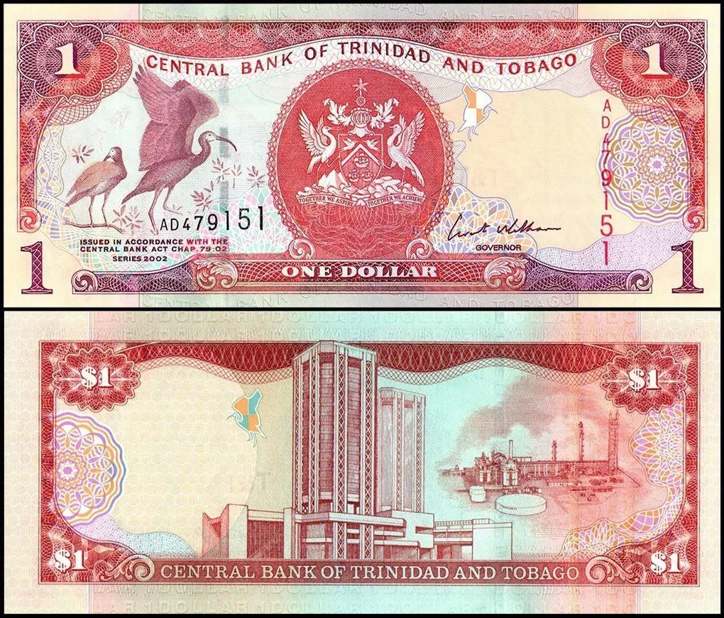 Trinidad and Tobago 1 Dollar World Banknote Series 2002 P41 UNC Unique and Rare