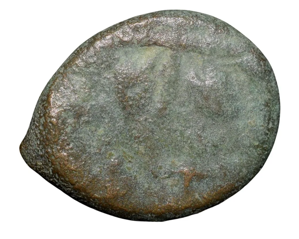 Copper Coin of Satavahan Dynasty (1st Cen. BC) from Paithan Region Elephant Type Double-Struck