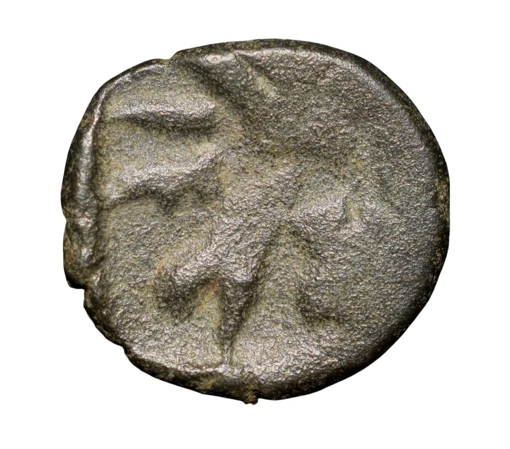 Copper-Alloy Coin of Bhimavarman(3rd Cen. AD) of Magh Dynasty of Kausambhi Bull/Inscription Rare