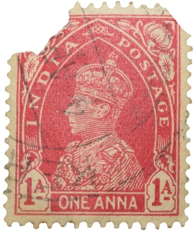 Postal Stamp of George VI 1 Anna Red Clour - Used Condition as per image.
