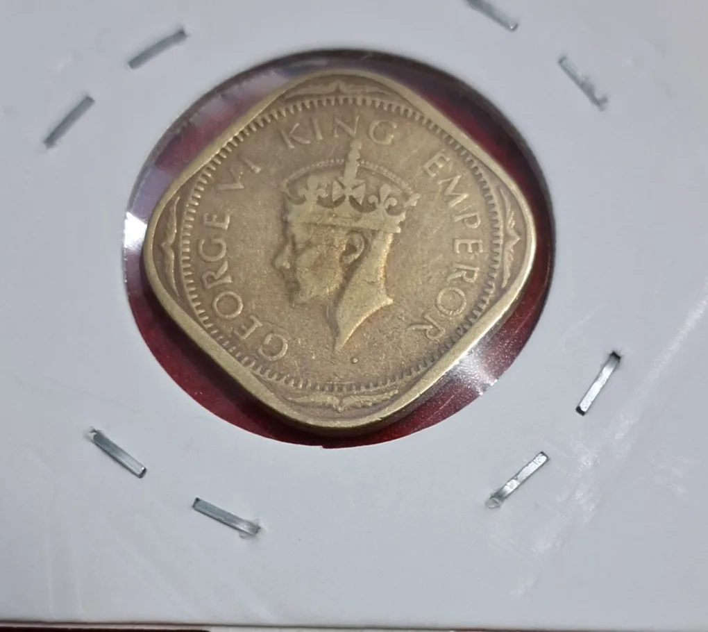 2 Anna 1943 George VI King Emperor Coin