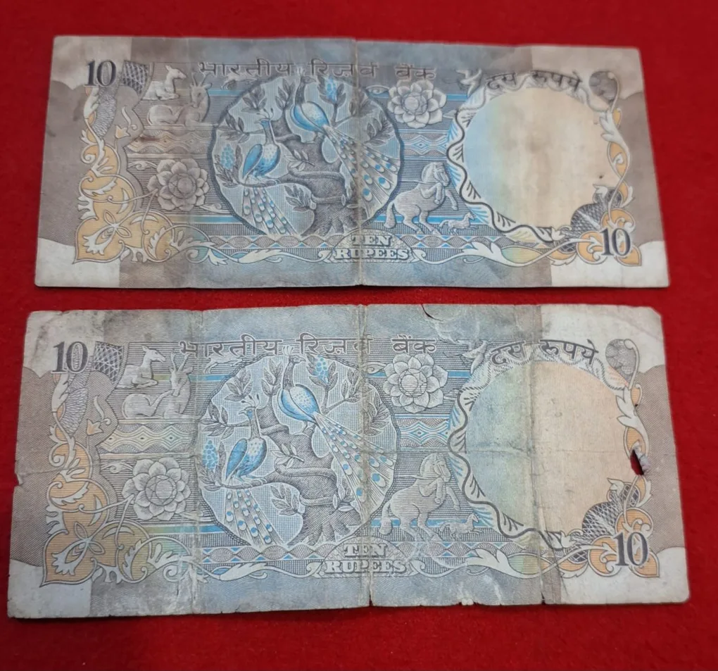 10 Rupee 🦚 Issue 2 Notes (Used)