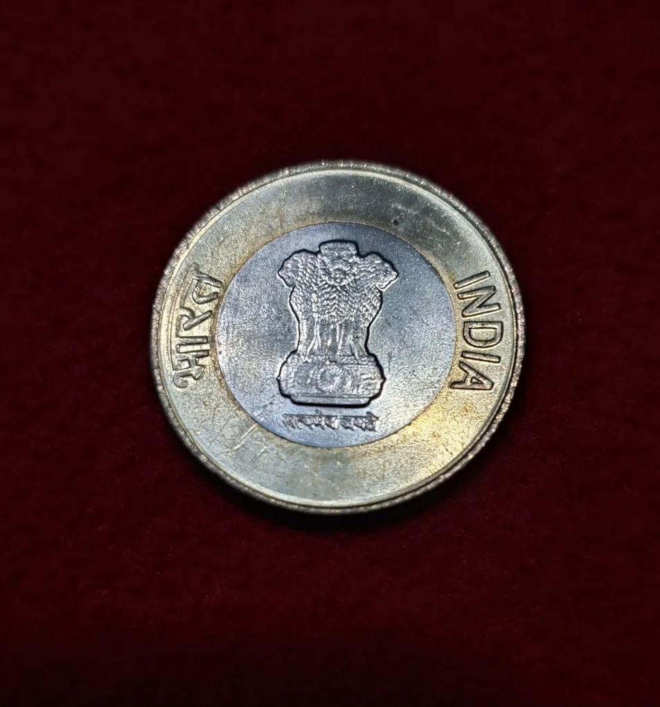 10 Rupee 2021 Noida Mint Rare Coin 75th Year of Independence UNC Condition Coin