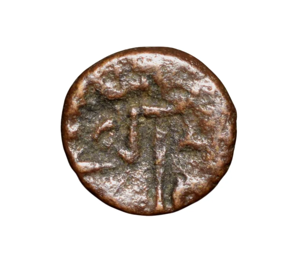 Copper Coin of Ramagupta (AD 375-376) of Gupta Dynasty - Garuda Facing Type Rare