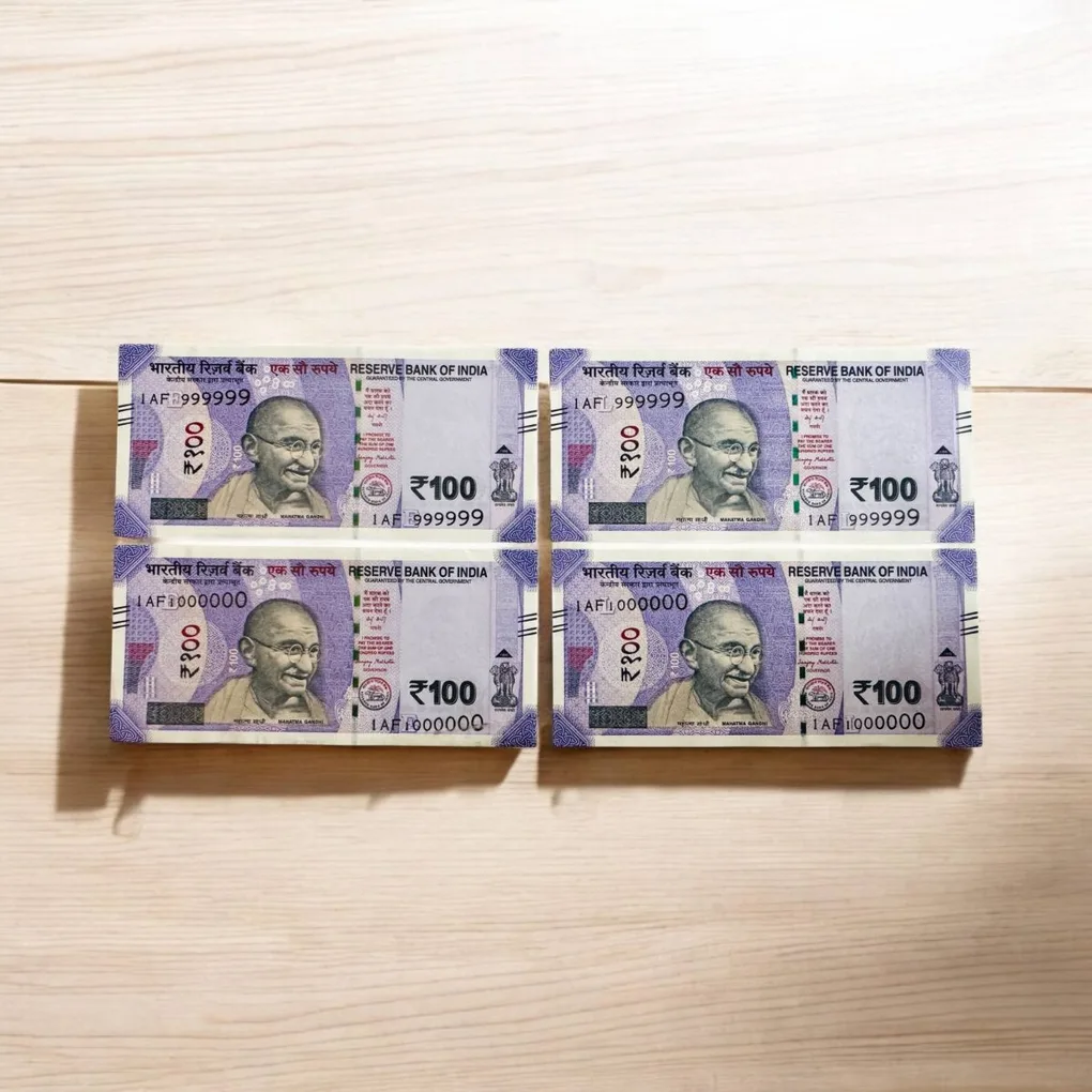 Rs 100 India Banknote Latest Rare Issue 999999 and 1000000 Gem Unc Unique and Rare Sanjay Malhotra 2025 Issue