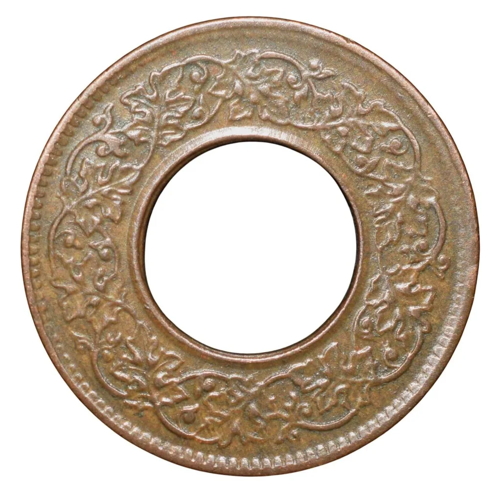Bronze 1 Pice of George VI (AD 1944) of Bombay Mint Flat Crown Type