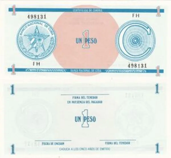 Cuba 1 Pesos World Banknote Unique and Rare