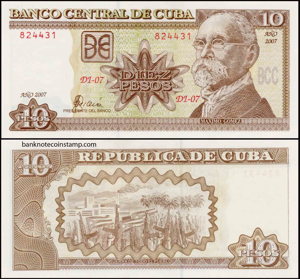 Cuba 10 Pesos World Banknote Unique and Rare