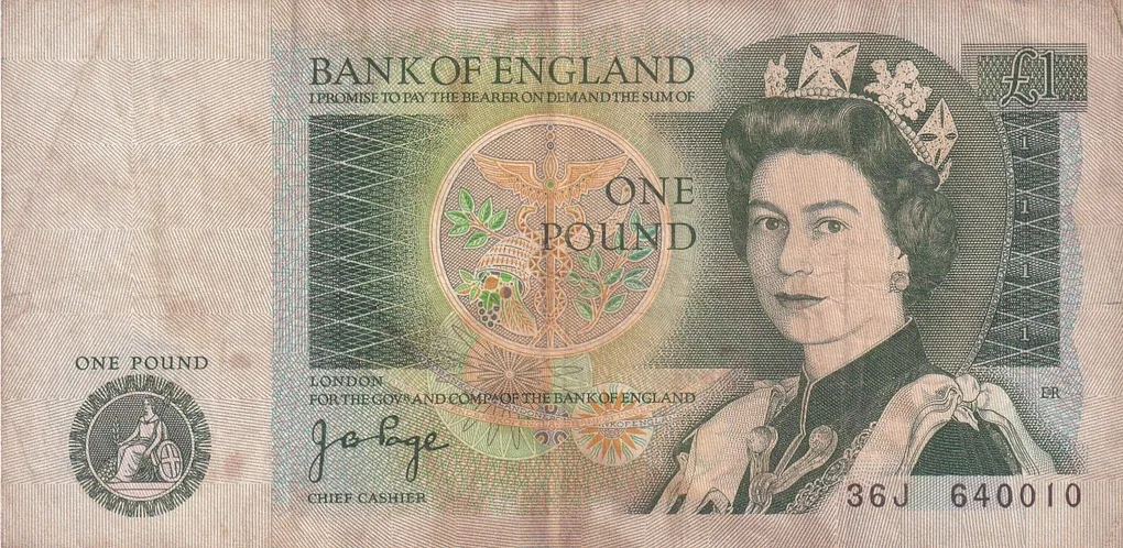 › United Kingdom › England 1 Pound - Elizabeth II Rare Note