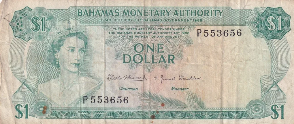 › Bahamas, 1 Dollar - Elizabeth rare note # b-2