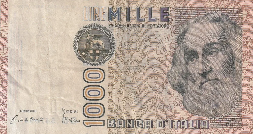 Italy 1000 Lire Lowest Price Note #B-2