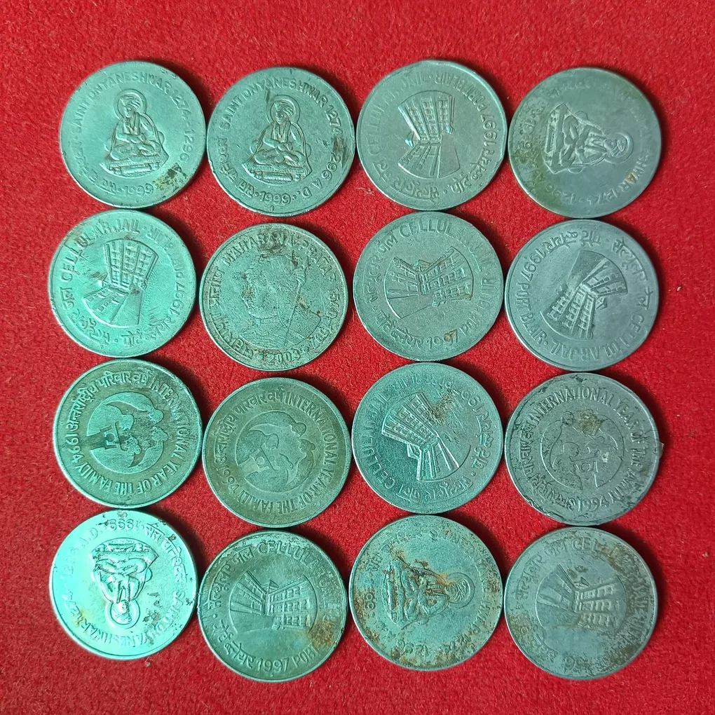 One Rs FSS Commarative Scare Coins 16 Pcs Given