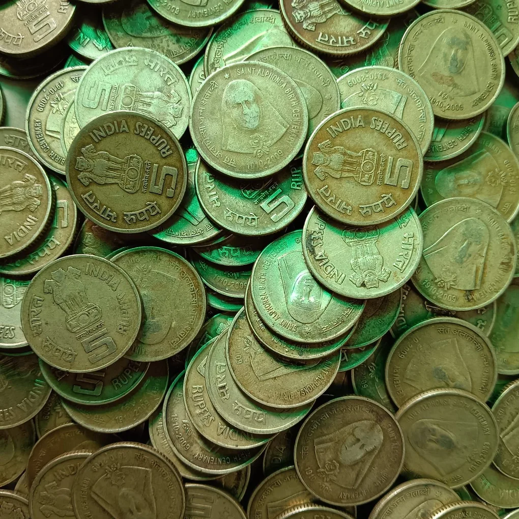 Five Rs Brass Coin Saint Alphonse Birth Centenary 1910-2010 Year Scare Coin 115 Pcs Given