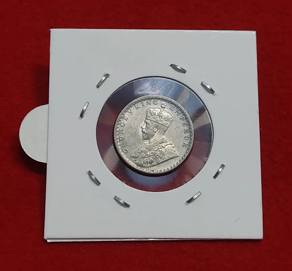 1/4 Rupee George V 1936 Calcutta Mint UNC Condition