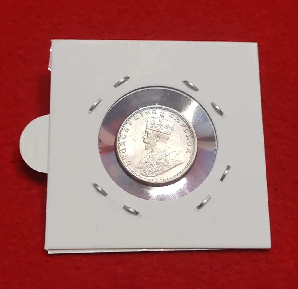 1/4 Rupee George V 1936 Calcutta Mint UNC Condition