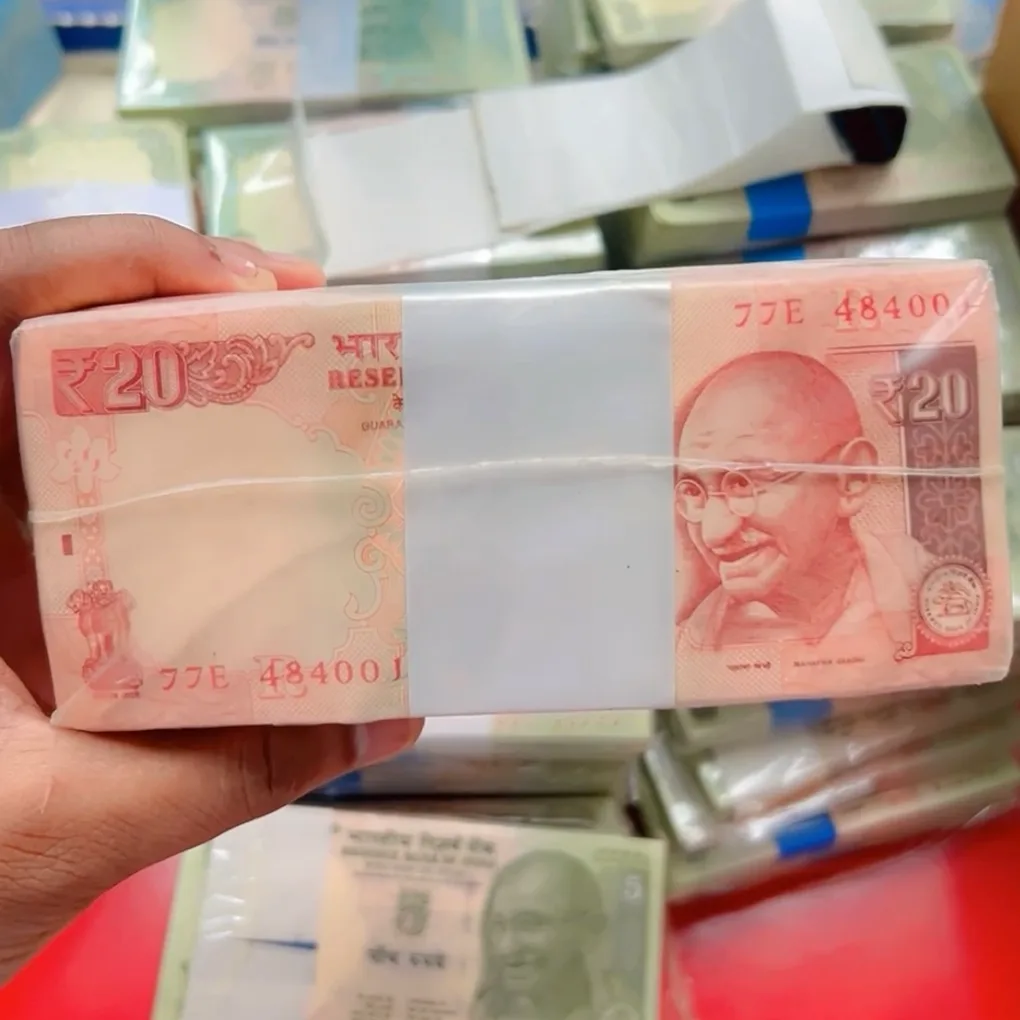 20 Rupee Old Complete RIM Total 1000 Fresh Currency Notes Collection 10 Gaddi Bundle RBI Sealed Packed Packet