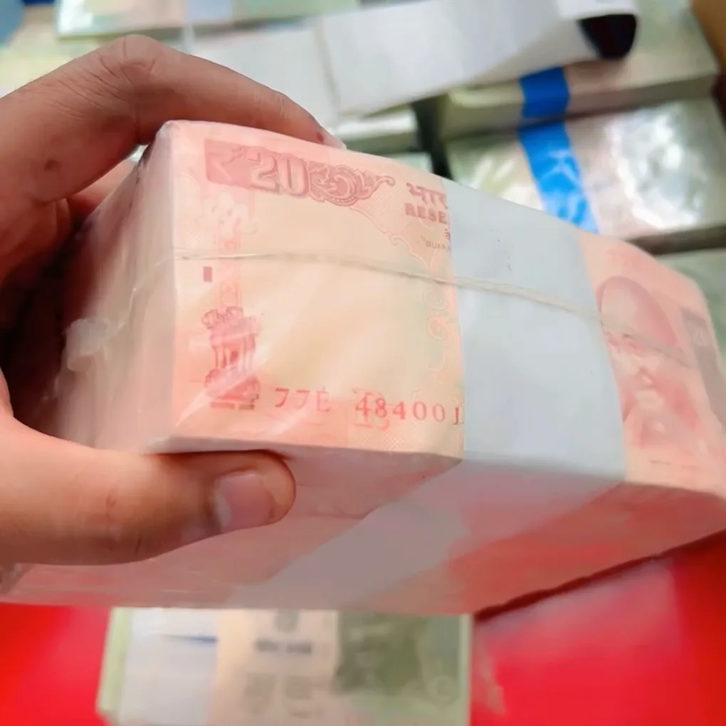 20 Rupee Old Complete RIM Total 1000 Fresh Currency Notes Collection 10 Gaddi Bundle RBI Sealed Packed Packet