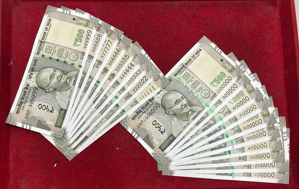 Rs 500 India Banknote 19 Note Solid Fancy Number Set 111111 to 1000000 Gem Unc Unique and Rare