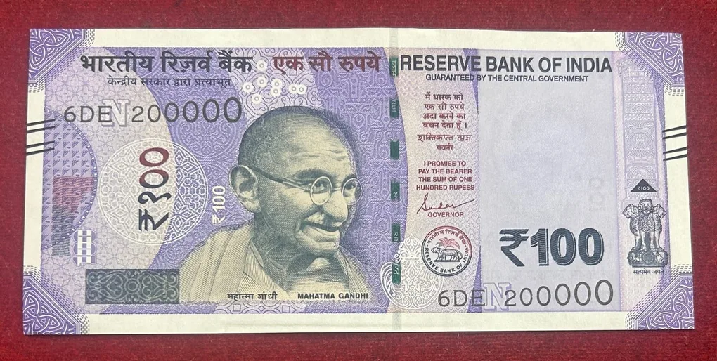 200000 Fancy Number 100 Rupees GEM UNC Note