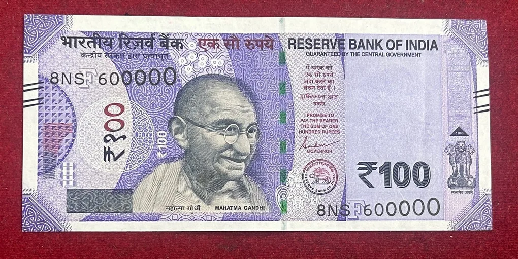 600000 Fancy Number 100 Rupees GEM UNC Note