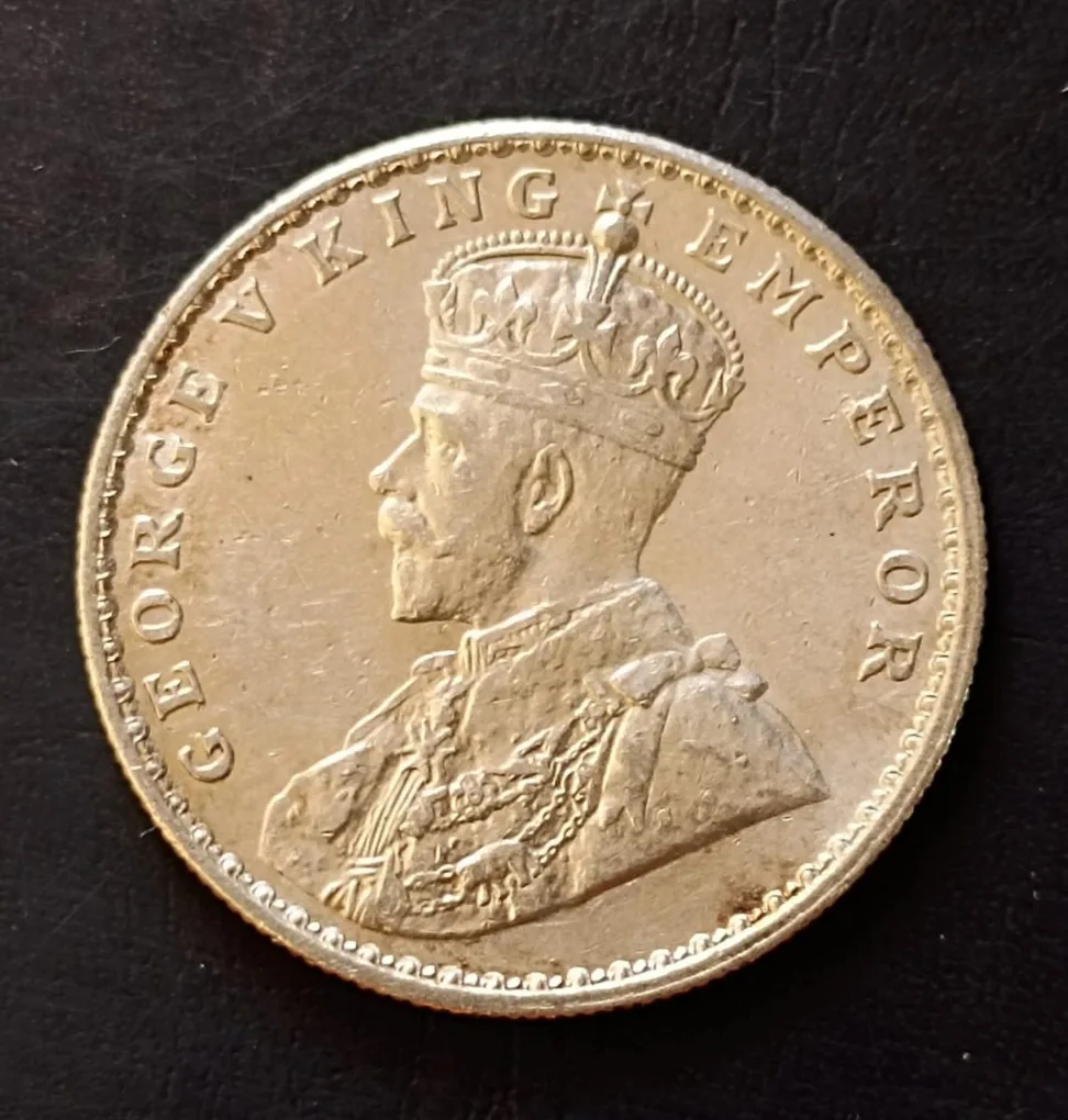 Silver British India King and emperor George v Year 1918 Excellent condition same and similar piece available