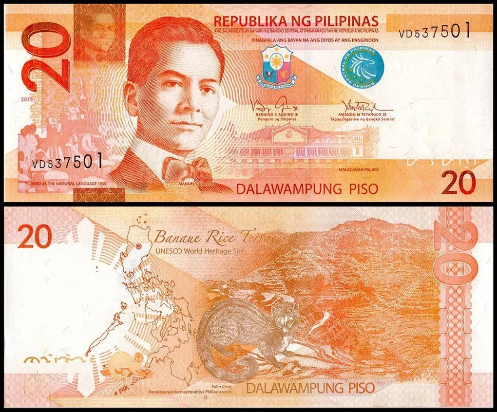 Philippines 20 Piso Banknote 2013 P206a3 UNC Unique and Rare