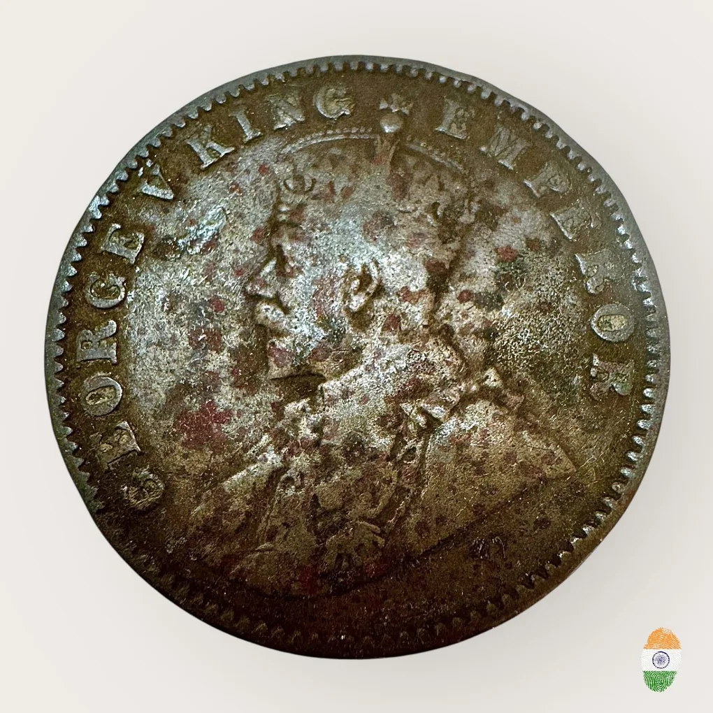 British India King George V One Quarter Anna Year 1928 Unique and Rare