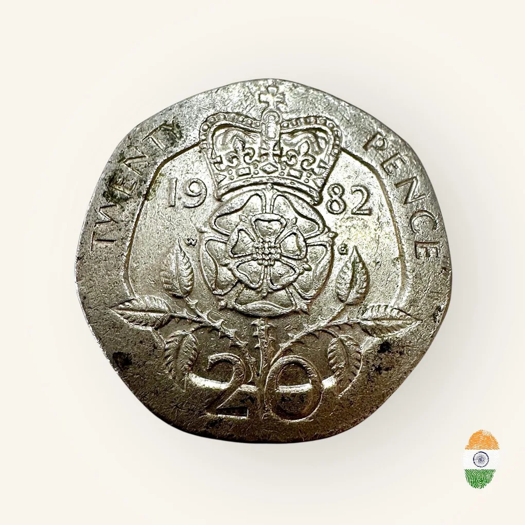 United Kingdom 20 Pence 19832Issue Queen Elizabeth Very Unique and Rare