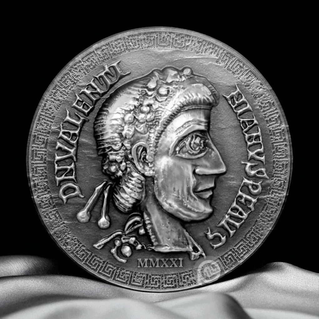 Valentinian III Roman Empire 1 Oz Silver Coin 5$ Cook Islands 2021 Extreme Rare Issue
