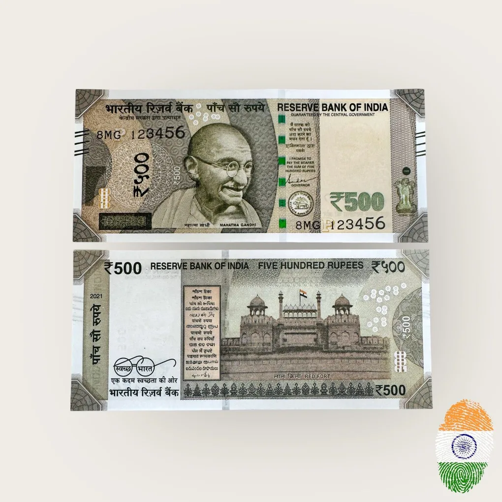 Rs 500 India Banknote Solid Fancy Ladder 123456 New Issue Unique and Rare