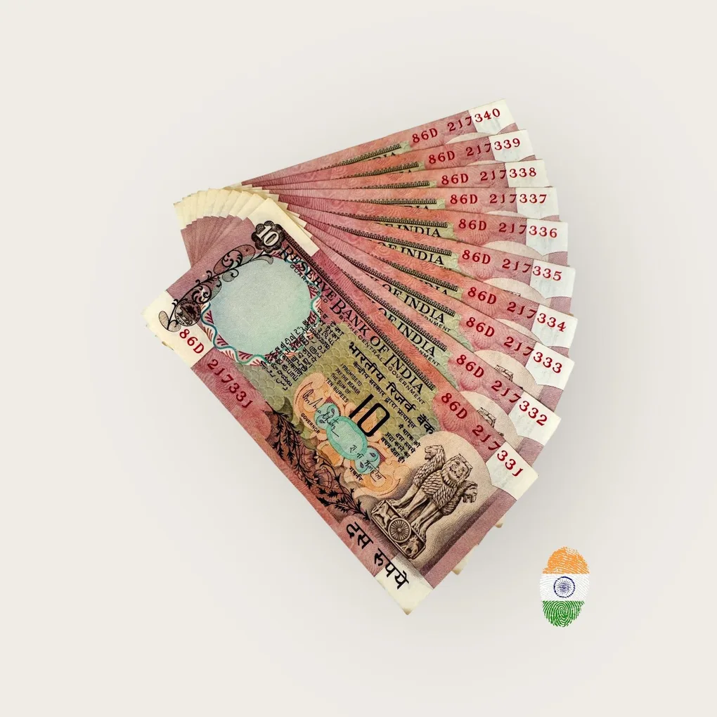Rs 10 India Banknote Peacock Issue UNC Issue 1980s 10 note Lot Crisp Signed By R N Malhotra