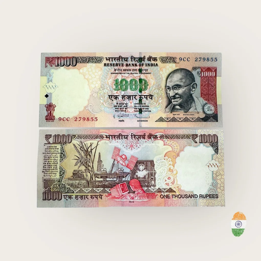J39 Rs 1000 Republic India Signature Series Signed By D Subharao Inset Plain Issue Unique and Rare