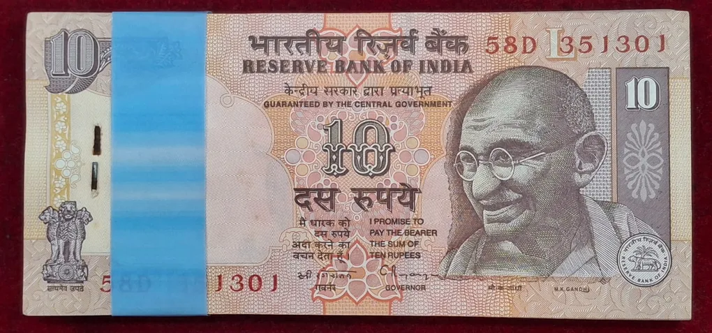 10 Rupees Governor C. Rangarajan Rare GEM UNC Serial Packet