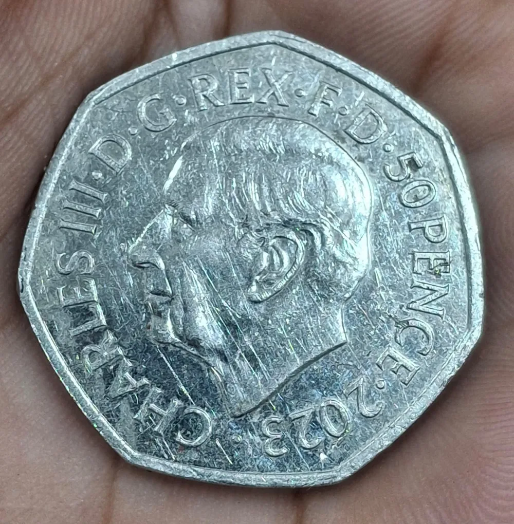United Kingdom 50 Pence 2023 - Charles III Coronation Rare Commemorative Issue Coin #A-412