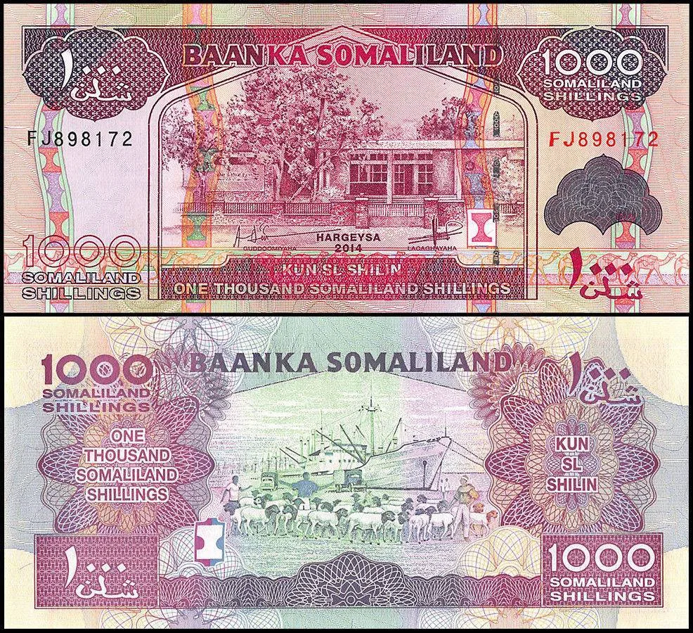 Somaliland 1000 Shillings Banknote 2014 P20c UNC Unique and Rare