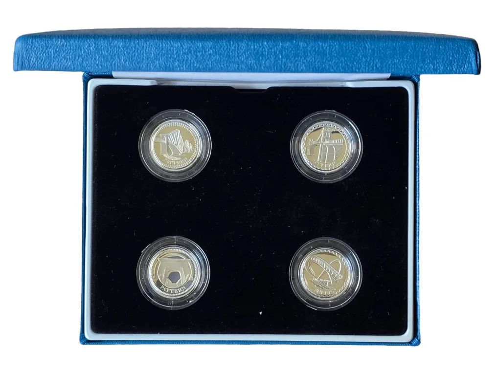 2003 Whole Coin Set UK Pattern £1 Set Silver Proof Bridges with certificate extermaly rare set