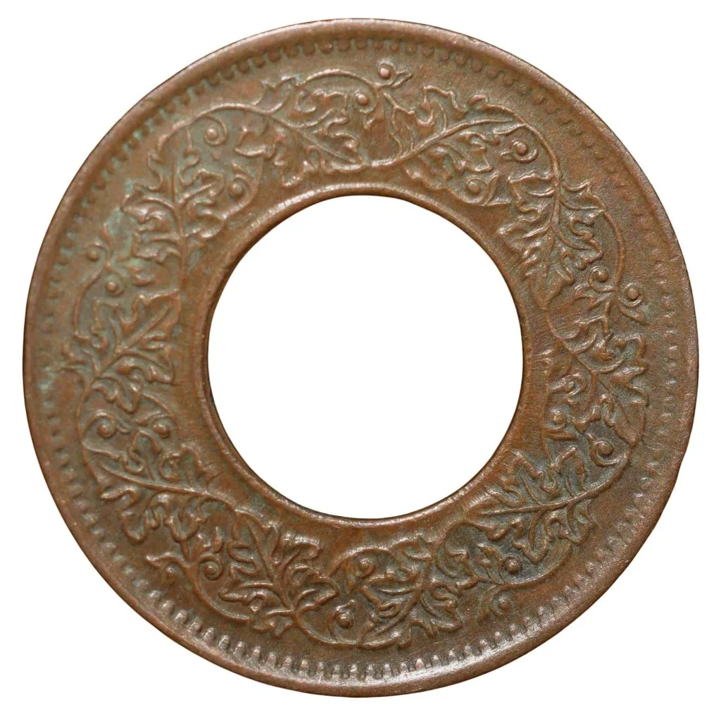Bronze 1 Pice of George VI (AD 1945) of Bombay Mint Flat Crown Type