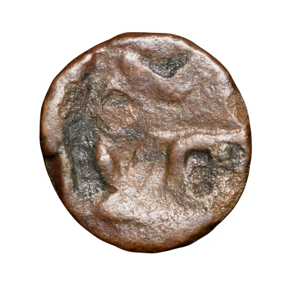 Copper Coin of Ramagupta (AD 375-376) of Gupta Dynasty - Lion Type V.Rare