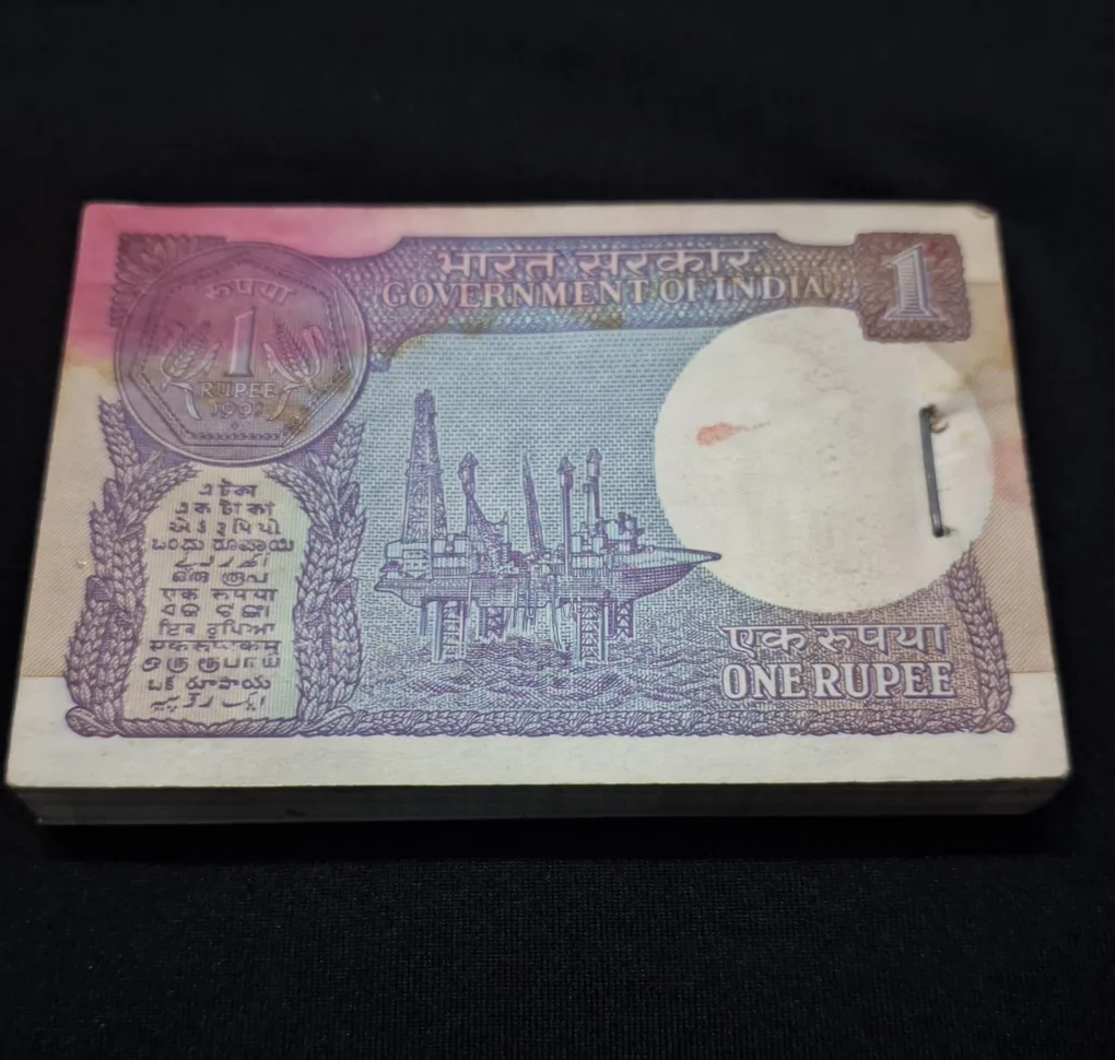 One Rupee Packet A-56 Year 1991 Serial No. 87K 388401