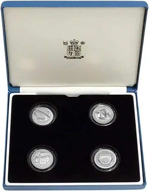 2003 Whole Coin Set UK Pattern £1 Set Silver Proof Bridges with certificate extermaly rare set