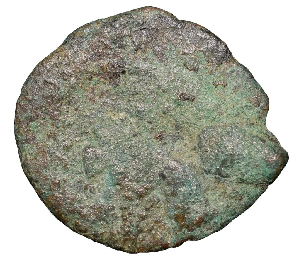 Uniface Cast Copper of Vidarbha Region (3rd - 2nd Cen. BC) with Tree Railing, Hill