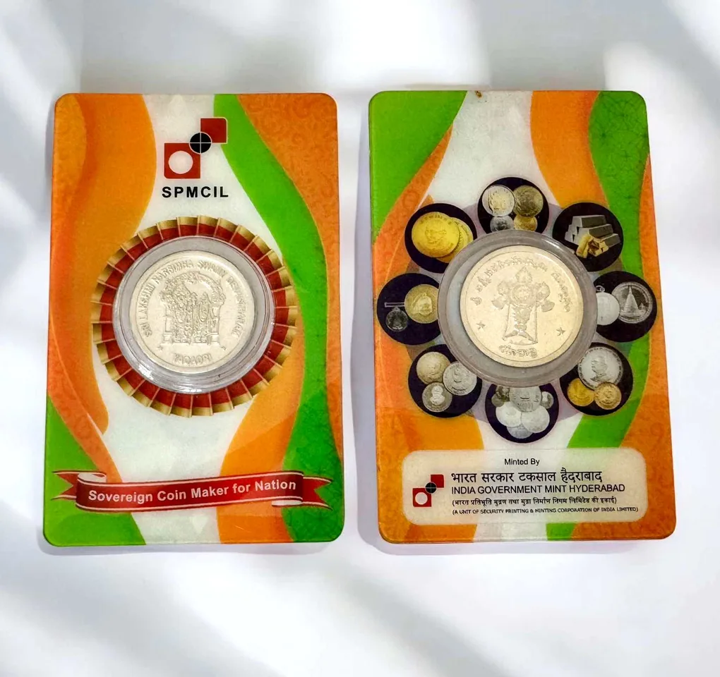 India Government Mint Hyderabad Unlisted Series Issue Sri Lakshmi Narsimha Swamy Devasthanam Yadadri Issue 999 Silver
