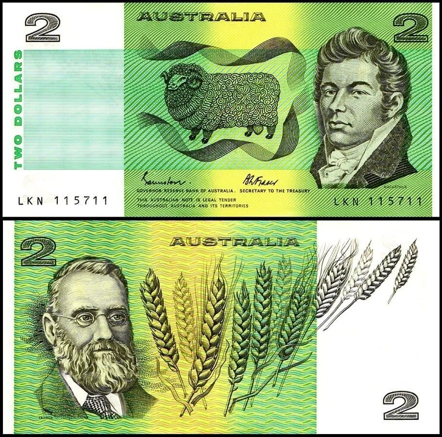 Australia 2 Dollars Gem UNC 1980s Issue World Banknote Series Unique and Rare