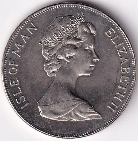Isle of man 1 Crown 1978 Queen Elizabeth II Copper Nickel 38.5 mm Unc Coin
