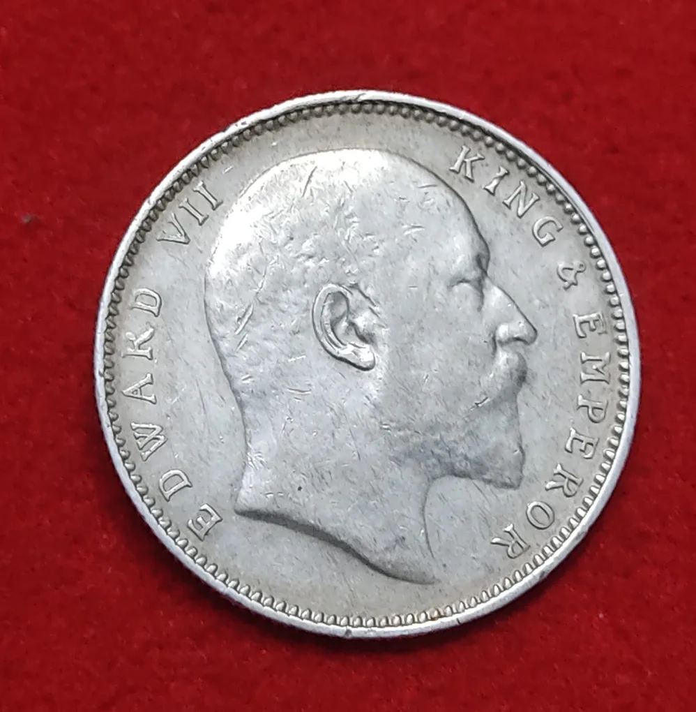 One Rupee Silver Coin Edward VII 1905 Bombay Mint