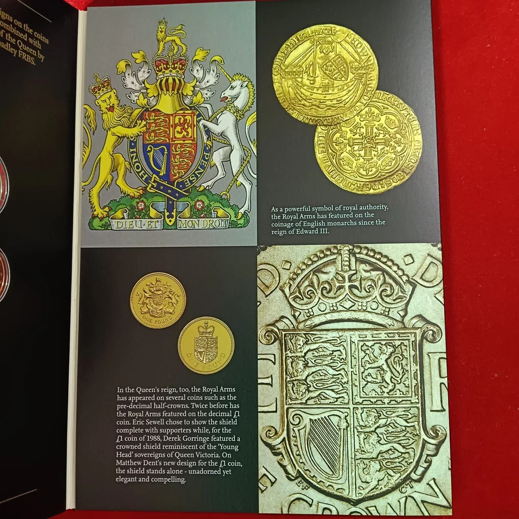 United Kingdom Royal Shield of Arms Brilliant Uncirculated Proof Coins Set 2008 Year Issue By The Royal Mint United Kingdom