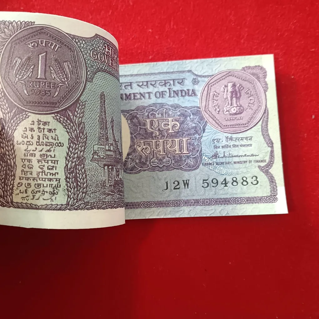 One Rs Old Bundle Finance Minister S Venkatraman 1985 Year Gem Unc Condition 594801