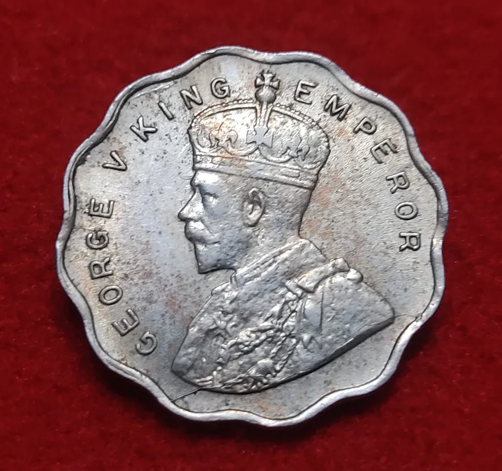 One Anna George V 1935 Calcutta Mint