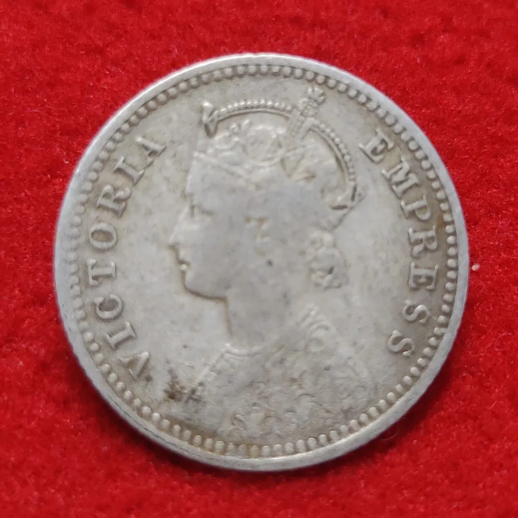 1/4 Rupee Victoria Empress 1898 Calcutta Mint