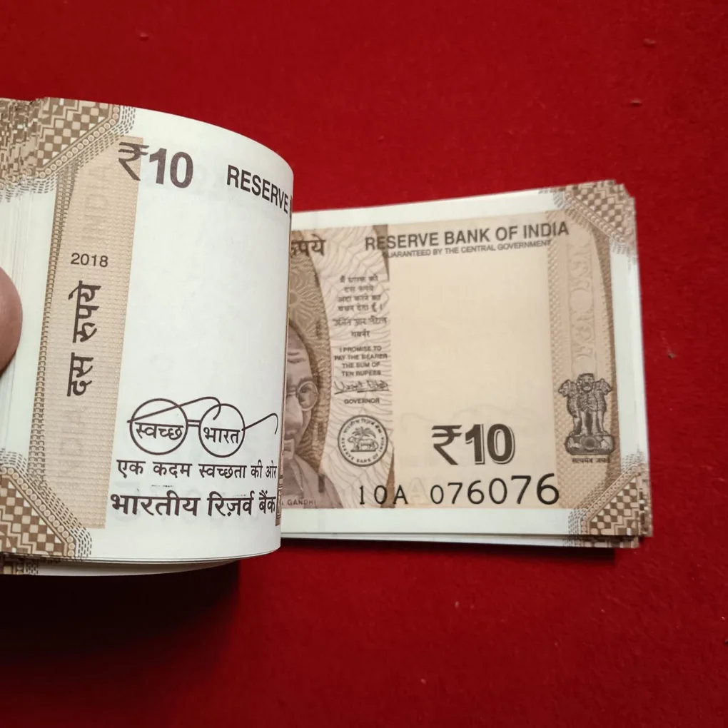 Extremely Rare 10 Rs Doubling Numbers Set 001001 -100100 Ultra Gem Bunc Condition 100 Pcs Given